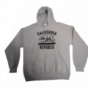 Bowery Men's Gray California Republic Pullover Hoodie - L